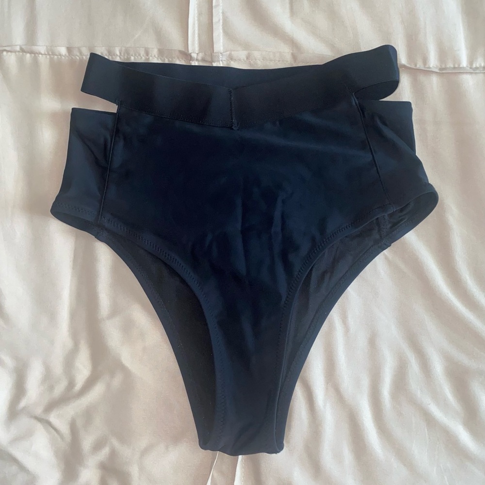 Women's Black High-Waisted ZARA Swim Bottoms